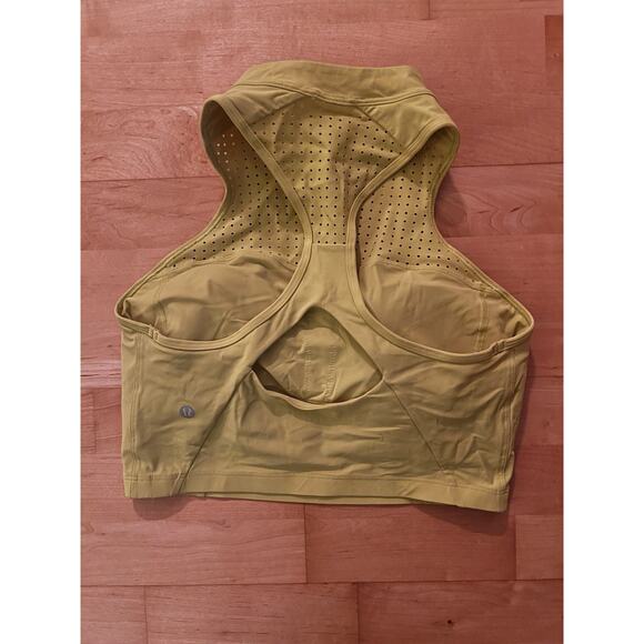 Lululemon Unleash Strength Bra *Medium Support Yellow Serpentine Women's 10 - Picture 3 of 3